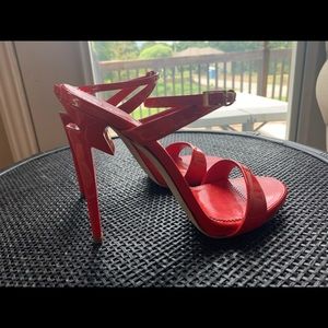 Giuseppe Zanotti G-Heel Lightning Red NWOT Size 36
